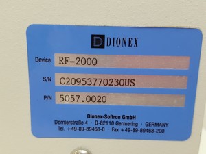Thumbnail image of Dionex HPLC System - UCI-100, PDA-100, RF 2000, TCC-100, P680A LPG-4  Lab