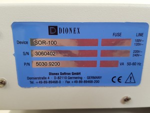 Thumbnail image of Dionex HPLC System - UCI-100, PDA-100, RF 2000, TCC-100, P680A LPG-4  Lab
