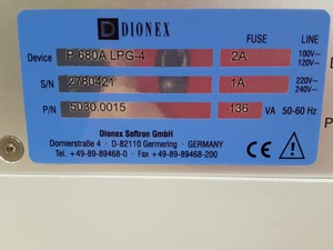 Thumbnail image of Dionex HPLC System - UCI-100, PDA-100, RF 2000, TCC-100, P680A LPG-4  Lab