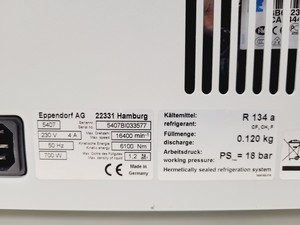 Thumbnail image of Eppendorf Refrigerated Centrifuge 5417R with FA 45-30-11 Rotor Spares/Repairs