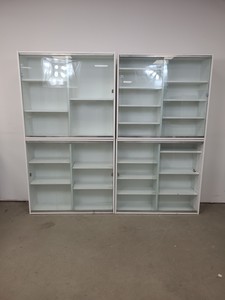 Thumbnail image of 4x  Square Laboratory Cabinets with Glass Sliding Doors Lab