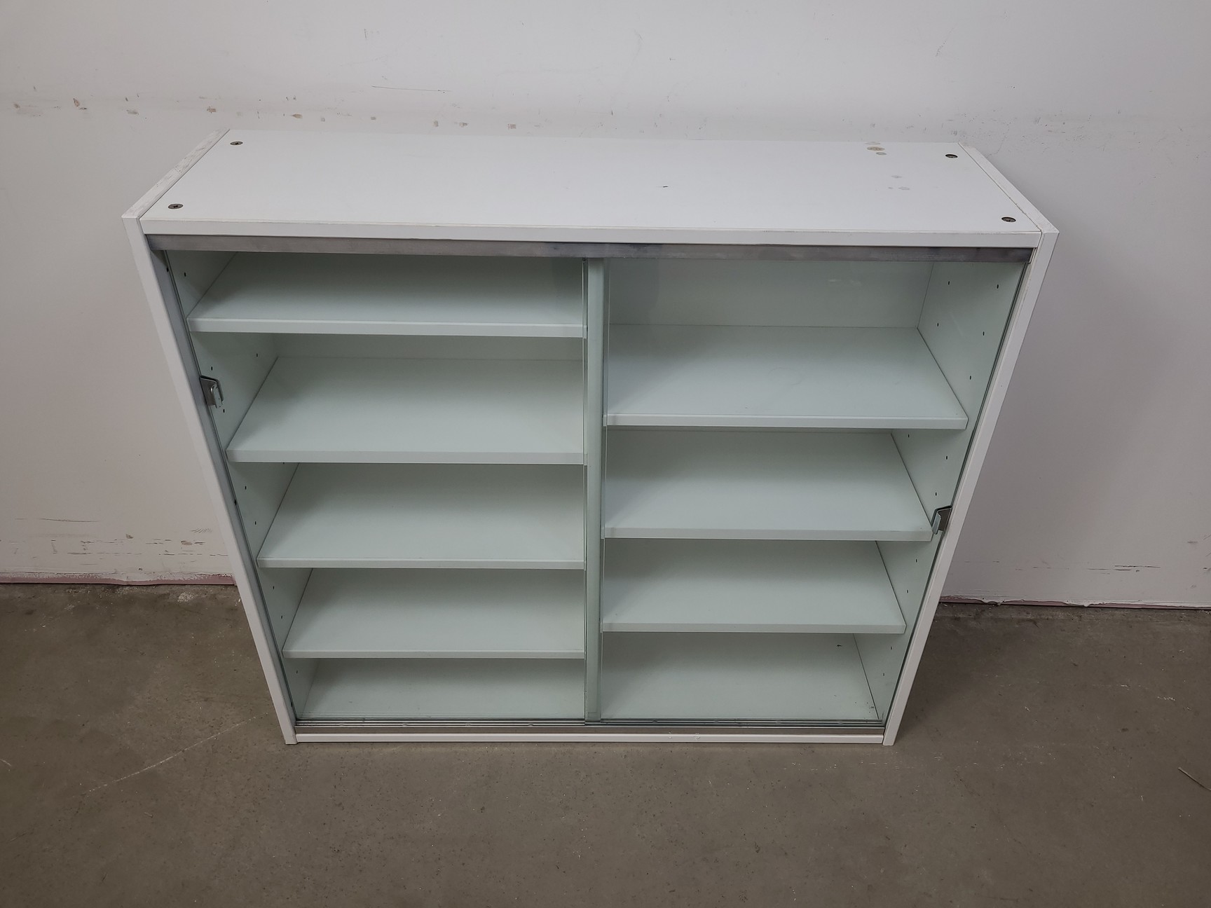 Image of 4x  Square Laboratory Cabinets with Glass Sliding Doors Lab