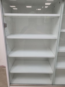Thumbnail image of 4x  Square Laboratory Cabinets with Glass Sliding Doors Lab