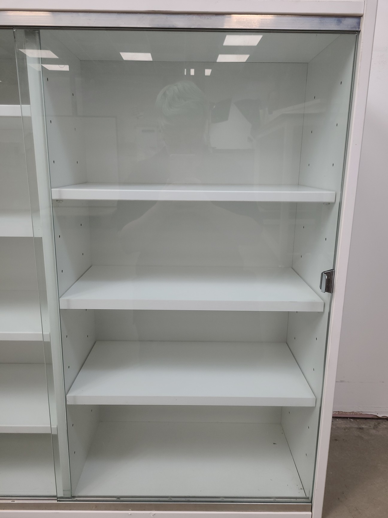 Image of 4x  Square Laboratory Cabinets with Glass Sliding Doors Lab