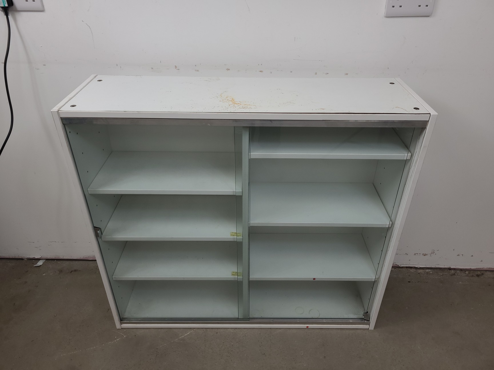 Image of 4x  Square Laboratory Cabinets with Glass Sliding Doors Lab