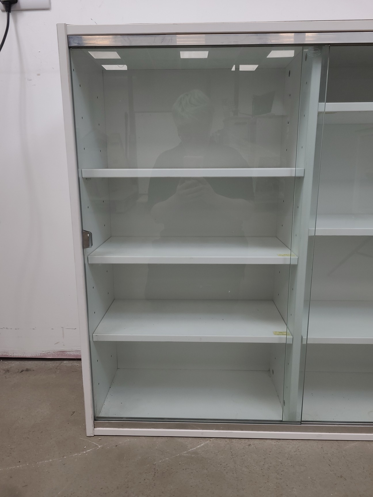 Image of 4x  Square Laboratory Cabinets with Glass Sliding Doors Lab