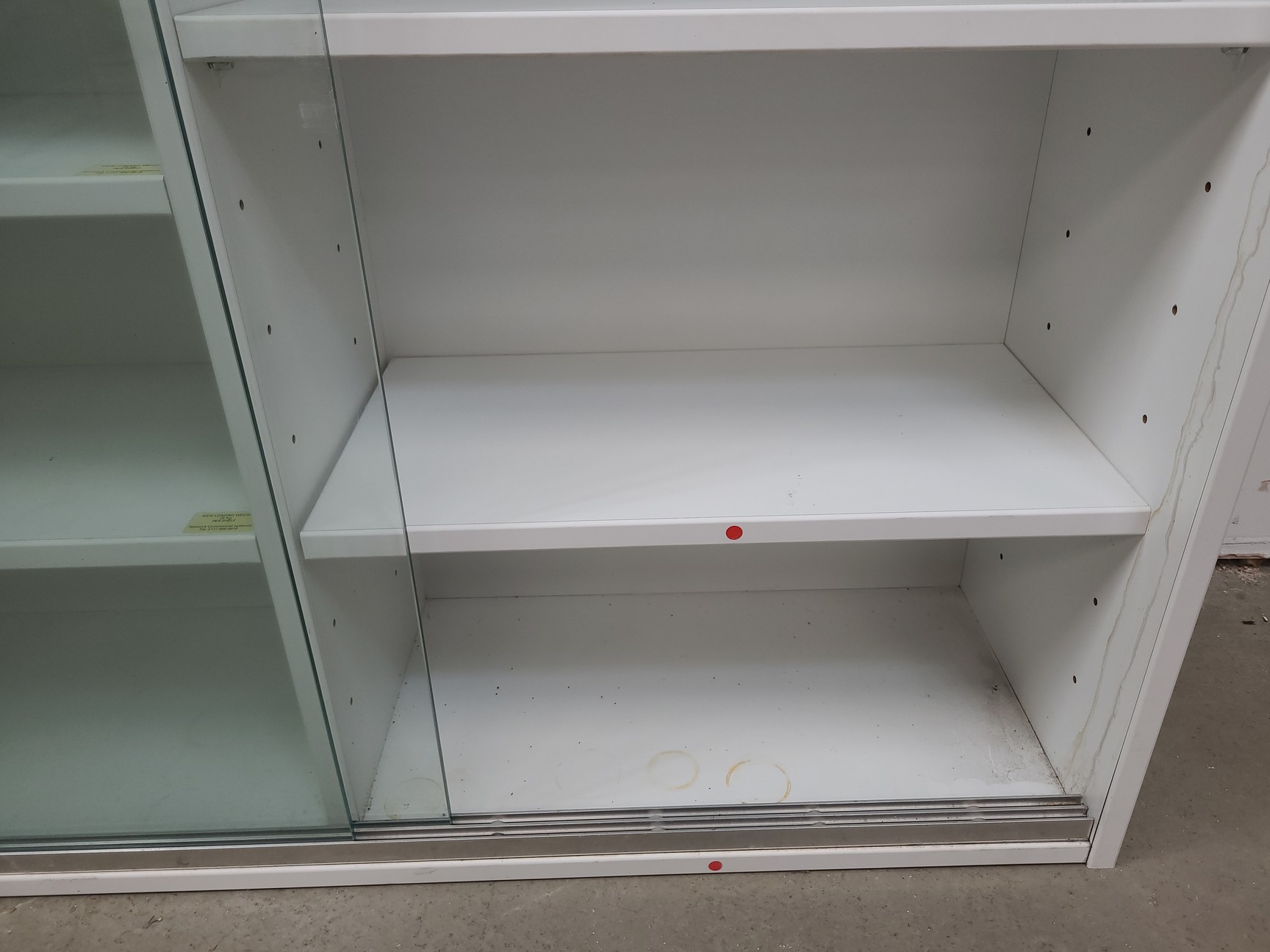 Image of 4x  Square Laboratory Cabinets with Glass Sliding Doors Lab