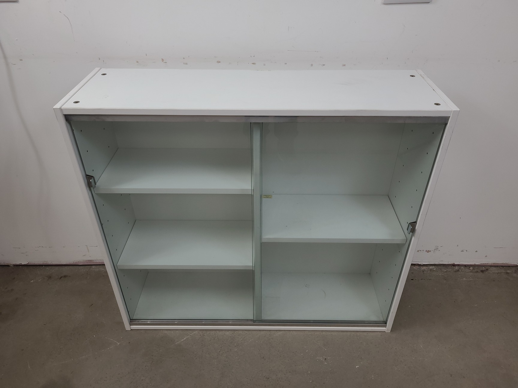 Image of 4x  Square Laboratory Cabinets with Glass Sliding Doors Lab
