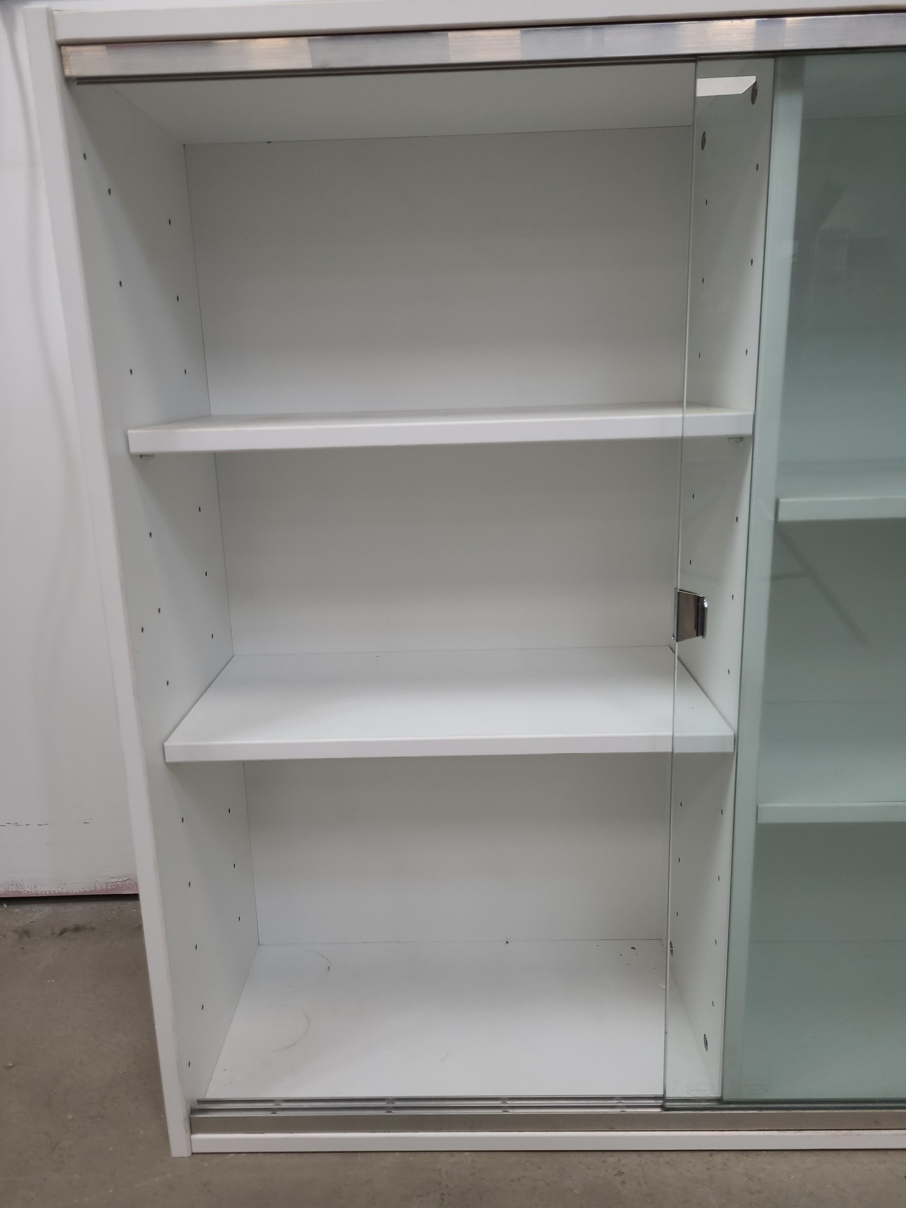Image of 4x  Square Laboratory Cabinets with Glass Sliding Doors Lab
