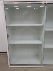 Thumbnail image of 4x  Square Laboratory Cabinets with Glass Sliding Doors Lab