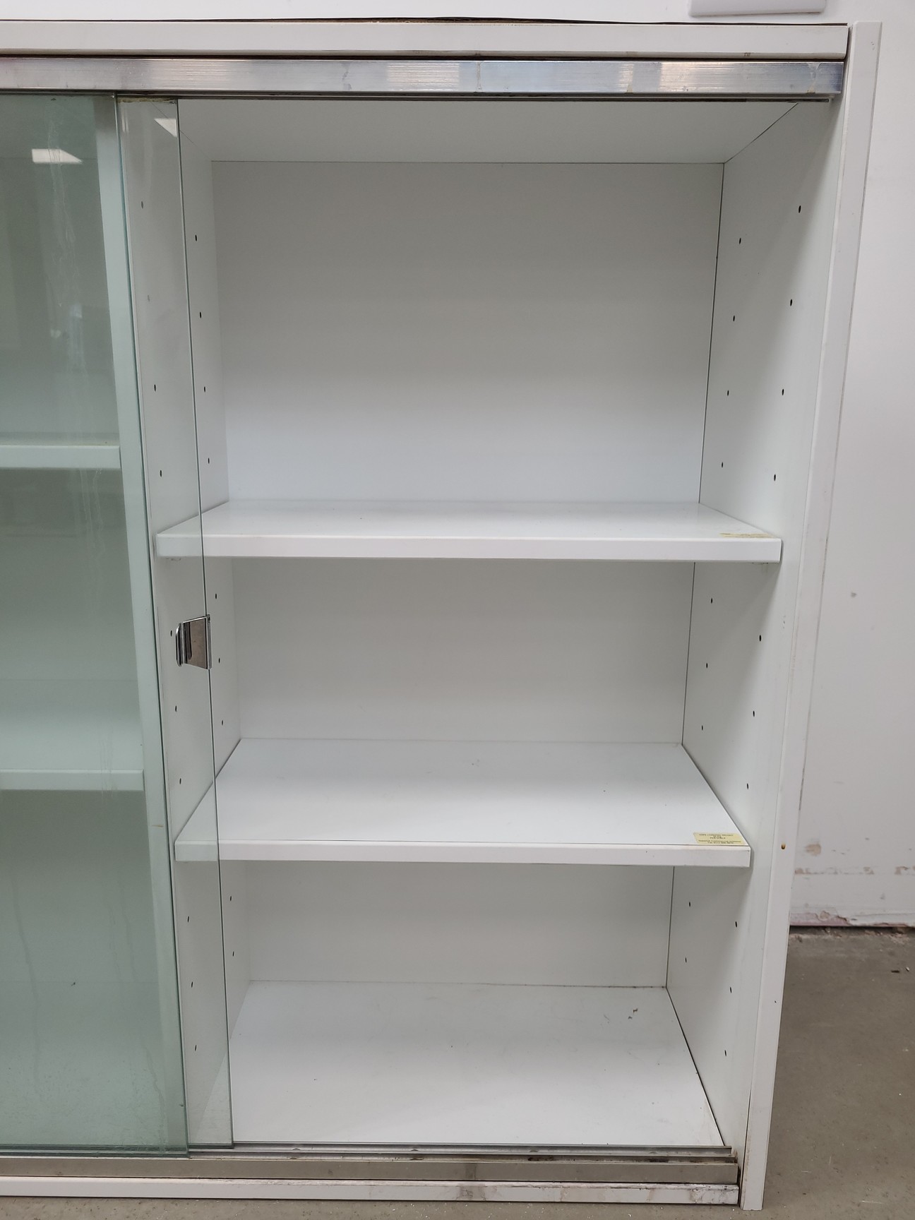 Image of 4x  Square Laboratory Cabinets with Glass Sliding Doors Lab