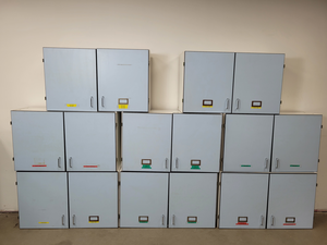 Thumbnail image of 8 x Wall Mounted Double Door Laboratory Cupboards  L 100cm x W 34cm x H 60cm Lab