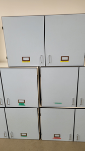 Thumbnail image of 8 x Wall Mounted Double Door Laboratory Cupboards  L 100cm x W 34cm x H 60cm Lab