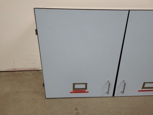 Thumbnail image of 8 x Wall Mounted Double Door Laboratory Cupboards  L 100cm x W 34cm x H 60cm Lab