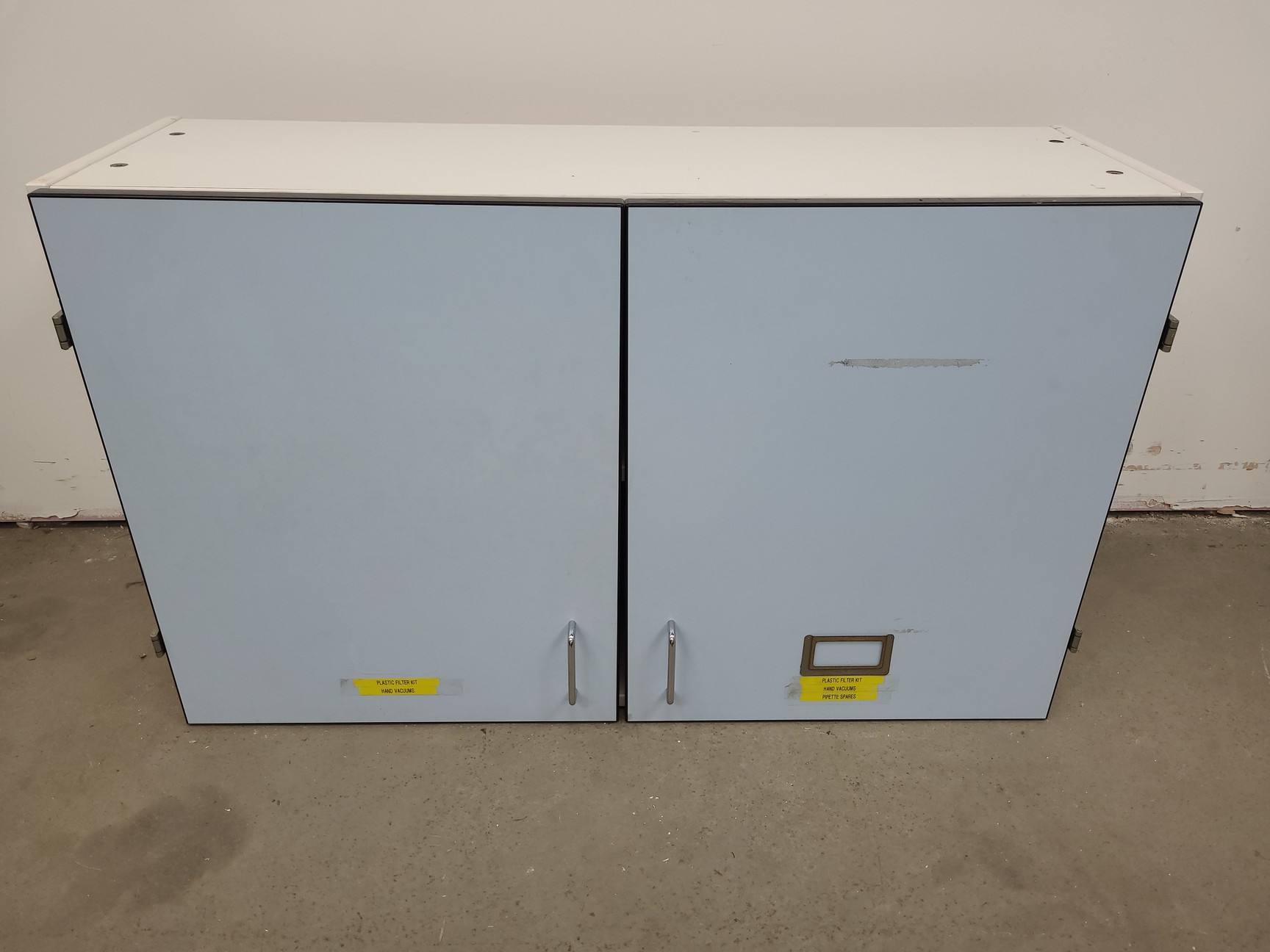 Image of 8 x Wall Mounted Double Door Laboratory Cupboards  L 100cm x W 34cm x H 60cm Lab