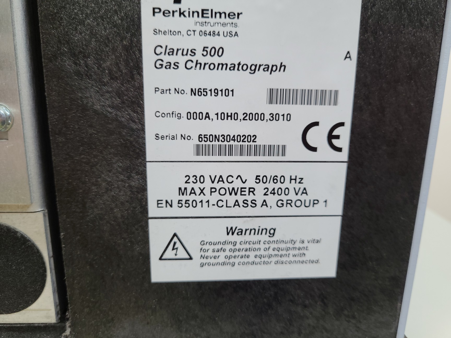 Image of Perkin Elmer Clarus 500 MS-GC Mass Spectrometer Gas Chromatograph System Faulty
