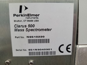 Thumbnail image of Perkin Elmer Clarus 500 MS-GC Mass Spectrometer Gas Chromatograph System Faulty