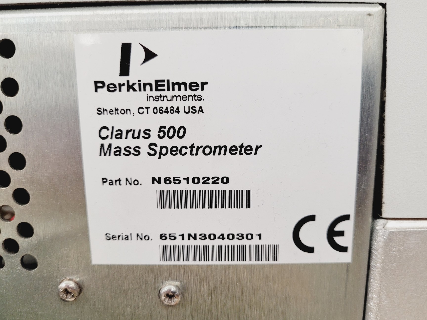 Image of Perkin Elmer Clarus 500 MS-GC Mass Spectrometer Gas Chromatograph System Faulty
