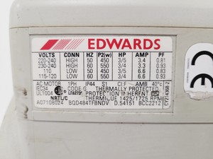 Thumbnail image of Edwards RV8 Rotary Vane Vacuum Pump & FL20K Foreline Trap Lab
