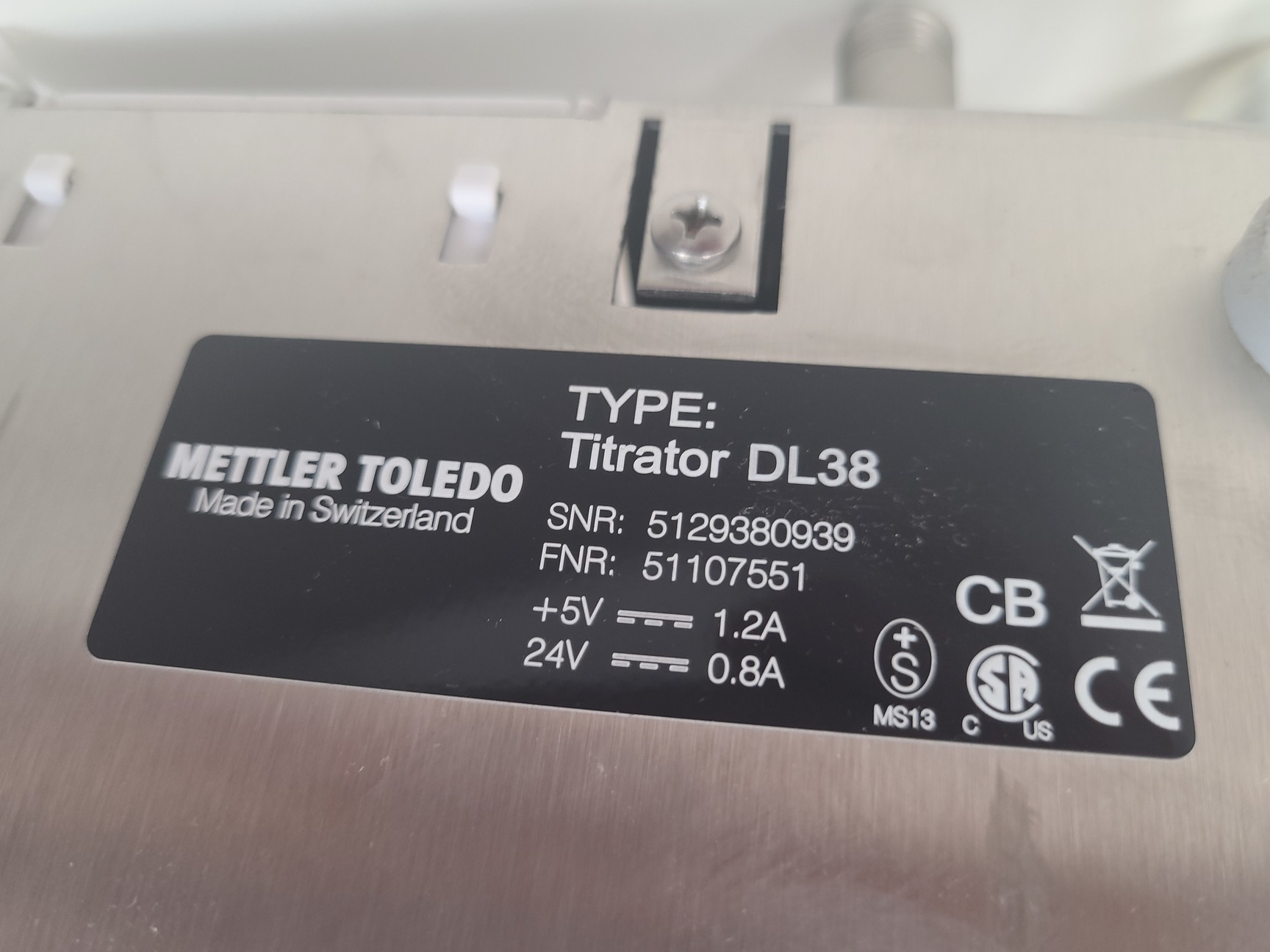 Image of Mettler Toledo DL38 Karl Fischer Titrator Lab