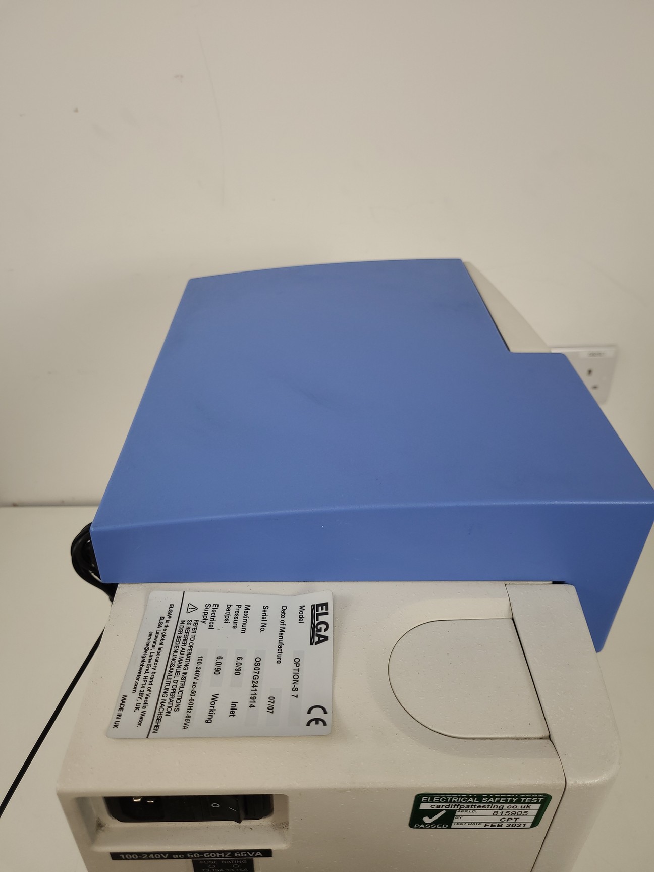 Image of Elga PureLab Option  Model: OPTION-S 7 Water Purification System Lab