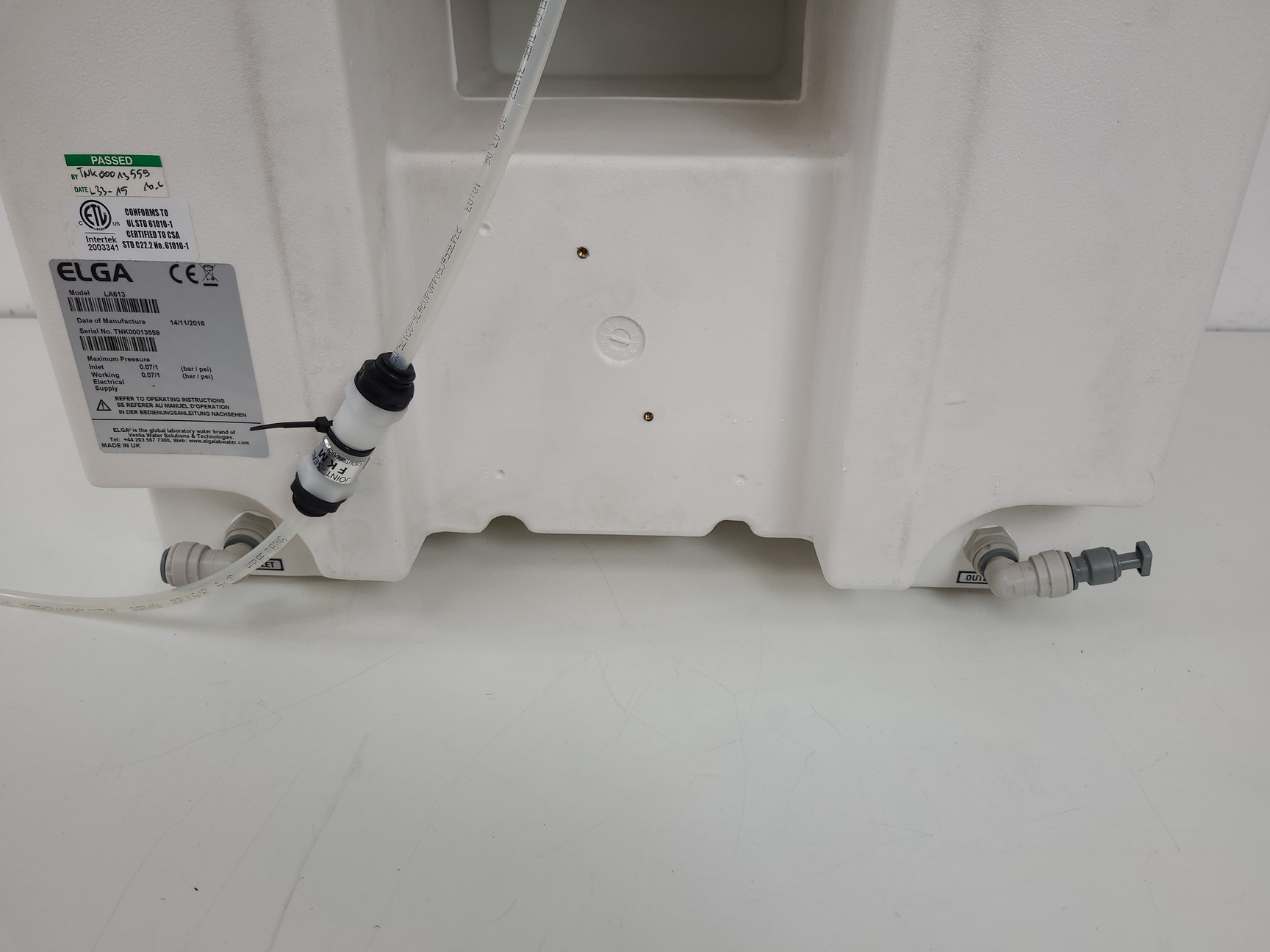 Image of Elga PureLab Option  Model: OPTION-S 7 Water Purification System Lab