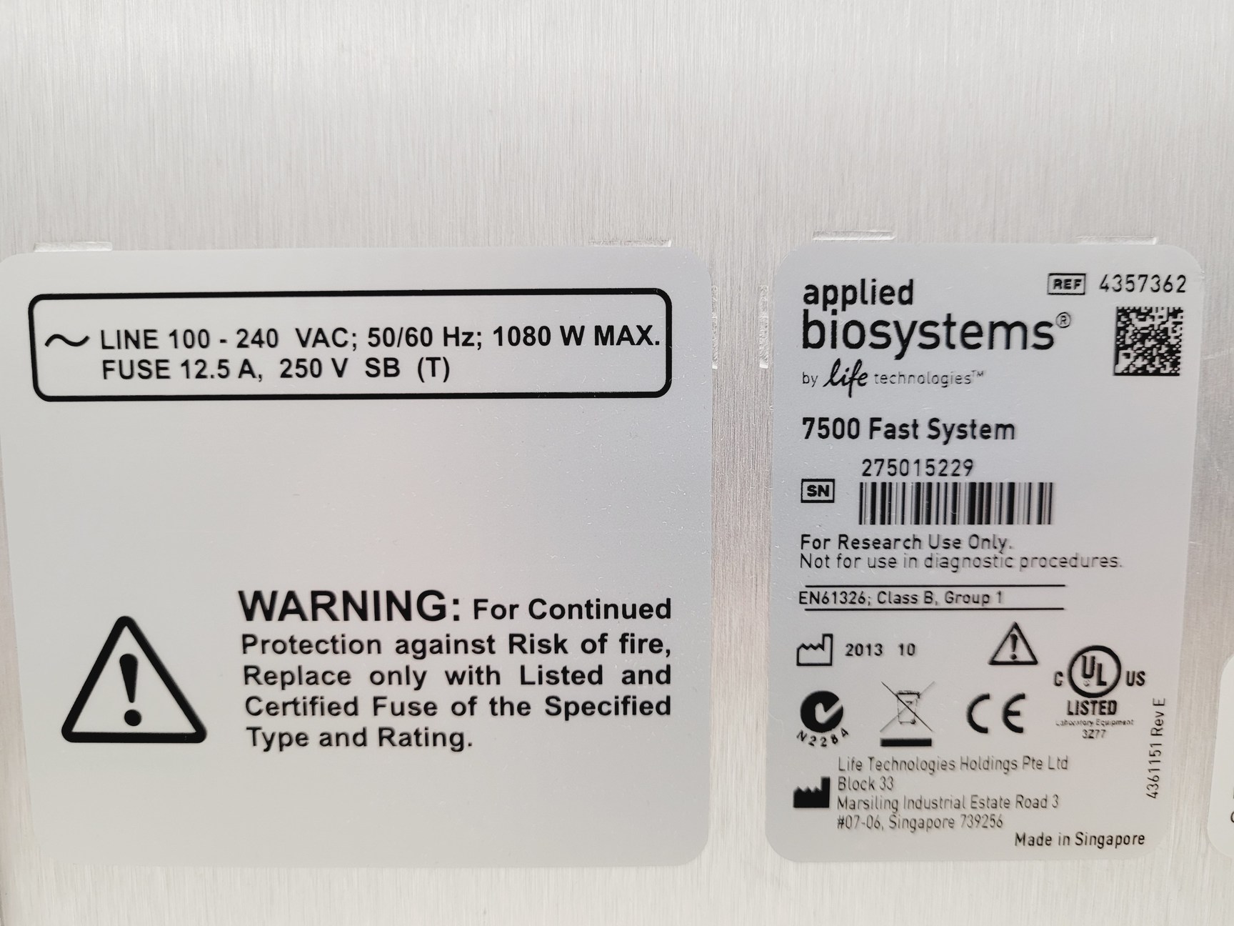 Image of Applied Biosystems 7500 Fast Real-Time PCR System with PC & Software Lab