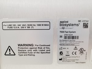 Thumbnail image of Applied Biosystems 7500 Fast Real-Time PCR System with PC & Software Lab