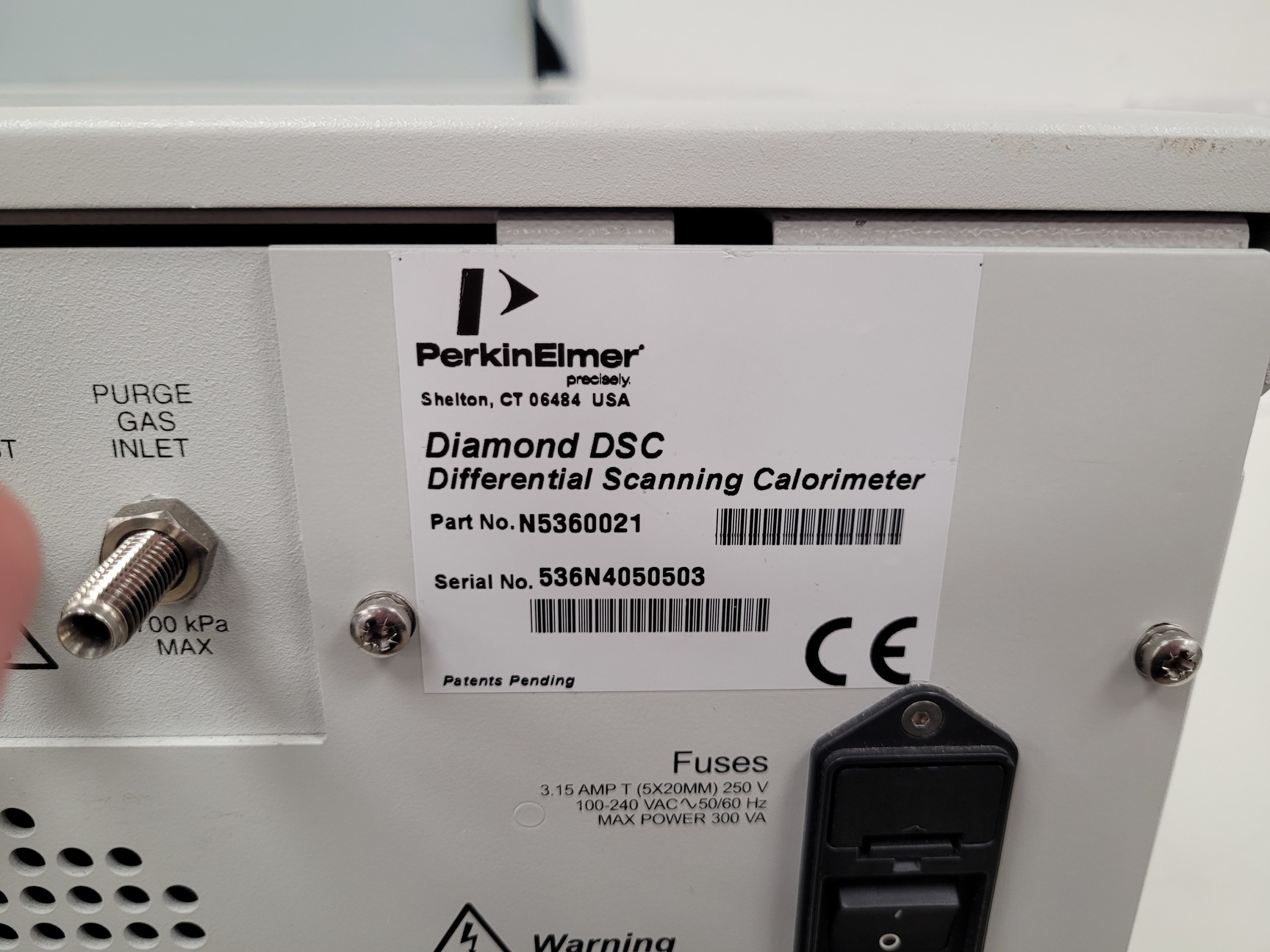 Image of Perkin Elmer Diamond DSC Differential Scanning Calorimeter Part no: N5360021 Lab