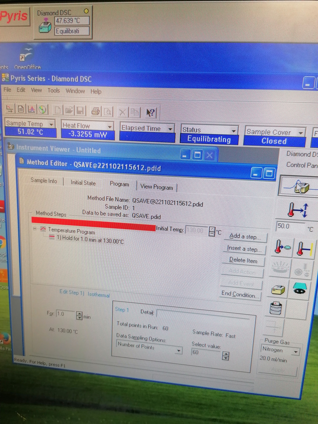 Image of Perkin Elmer Diamond DSC Differential Scanning Calorimeter Part no: N5360021 Lab
