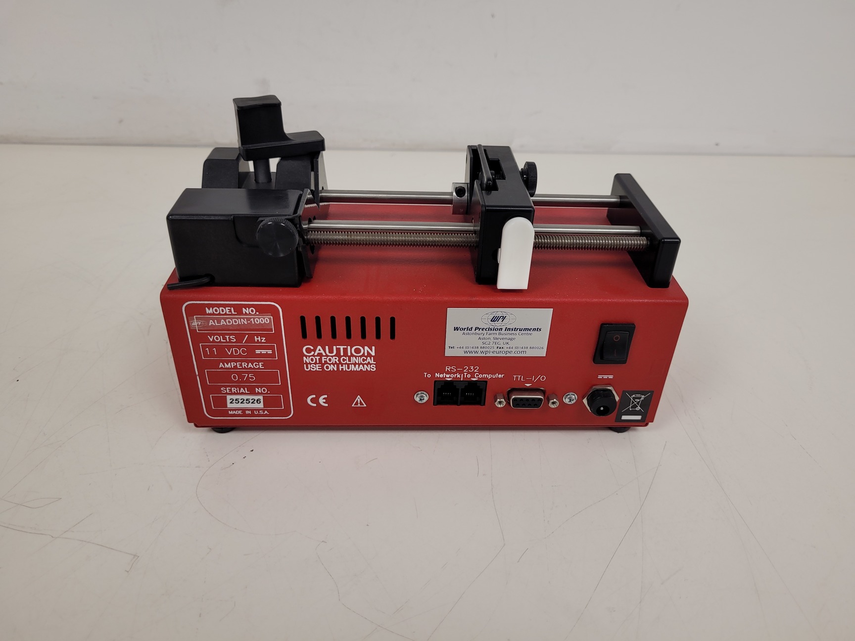 World Precision Instruments Syringe Pump Model: ALADDIN-1000 Lab