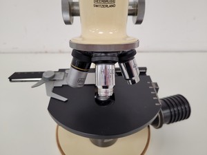 Thumbnail image of Wild Heerbrugg Switzerland Microscope M11-60289  36633 & Accessories Lab