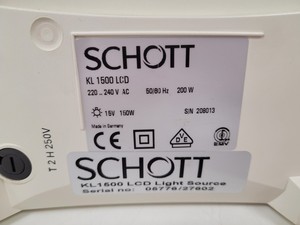 Thumbnail image of Schott KL1500 LCD Fibre Optic Cold Microscope Light Source Lab