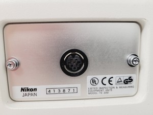 Thumbnail image of Nikon Eclipse TE200 Inverted Microscope & Power Supply Lab