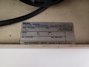 Thumbnail image of Parr Isoperibol Calorimeter 1261EA w/ Power Supply & Printer Lab Spares/Repairs