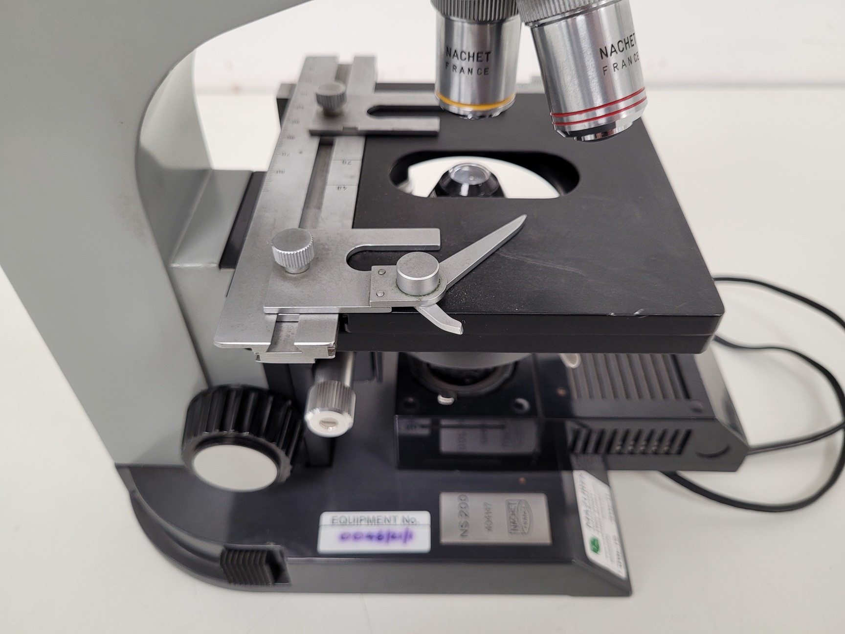 Image of Nachet France NS 200 Binocular Compound Microscope with 3 x Objectives Lab