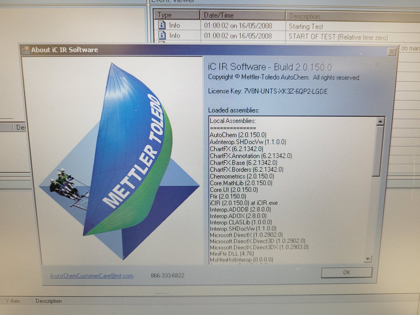 Image of Mettler Toledo ReactiR iC10 w FTIR Spectrometer System & Software Lab Fulty