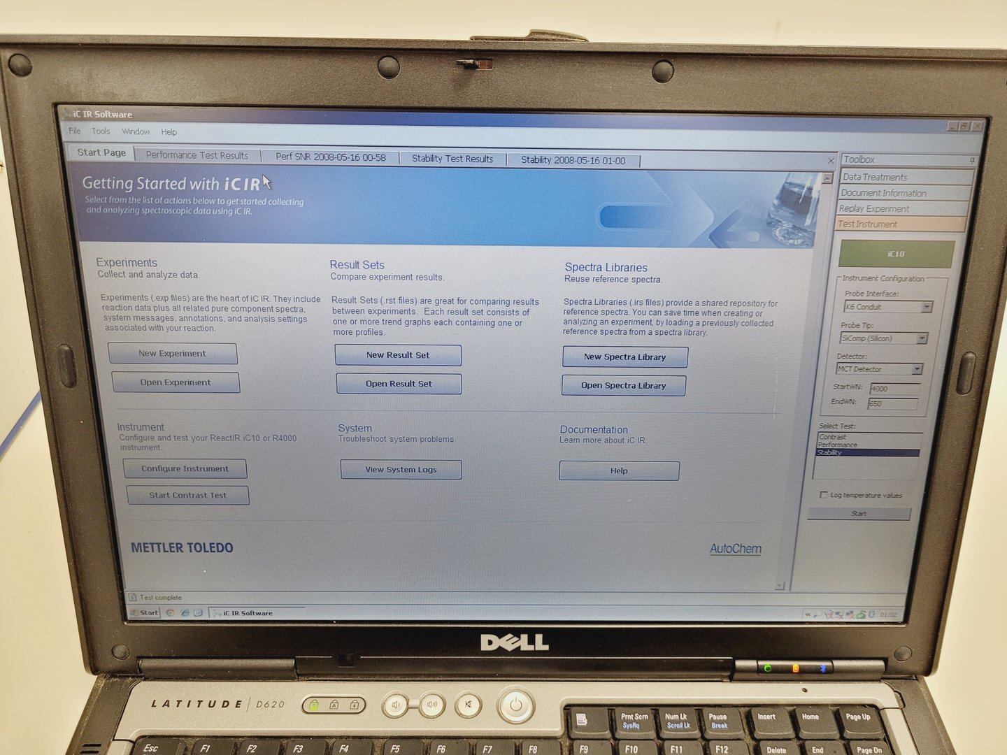 Image of Mettler Toledo ReactiR iC10 w FTIR Spectrometer System & Software Lab Fulty