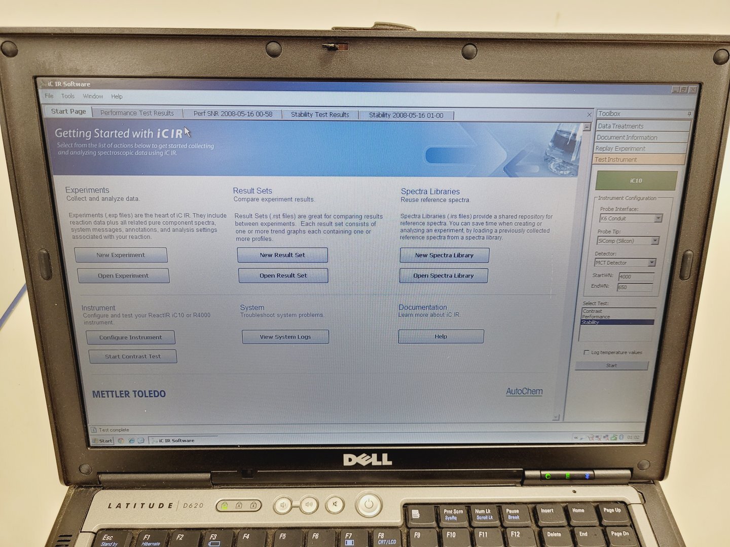 Image of Mettler Toledo ReactiR iC10 w FTIR Spectrometer System & Software Lab Fulty