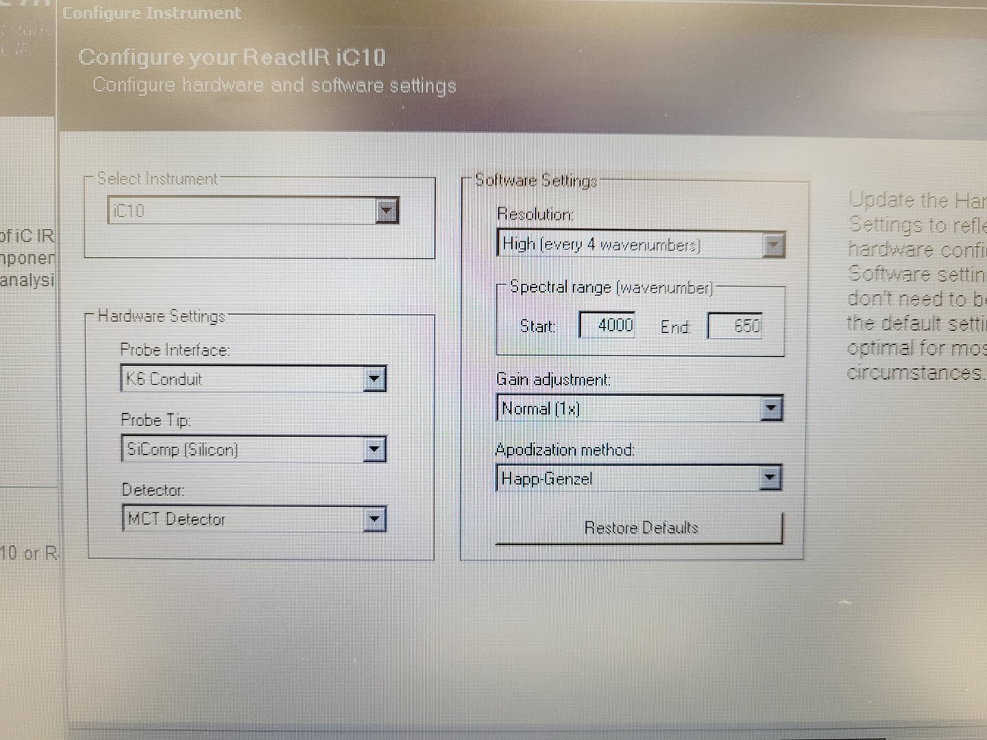 Image of Mettler Toledo ReactiR iC10 w FTIR Spectrometer System & Software Lab Fulty