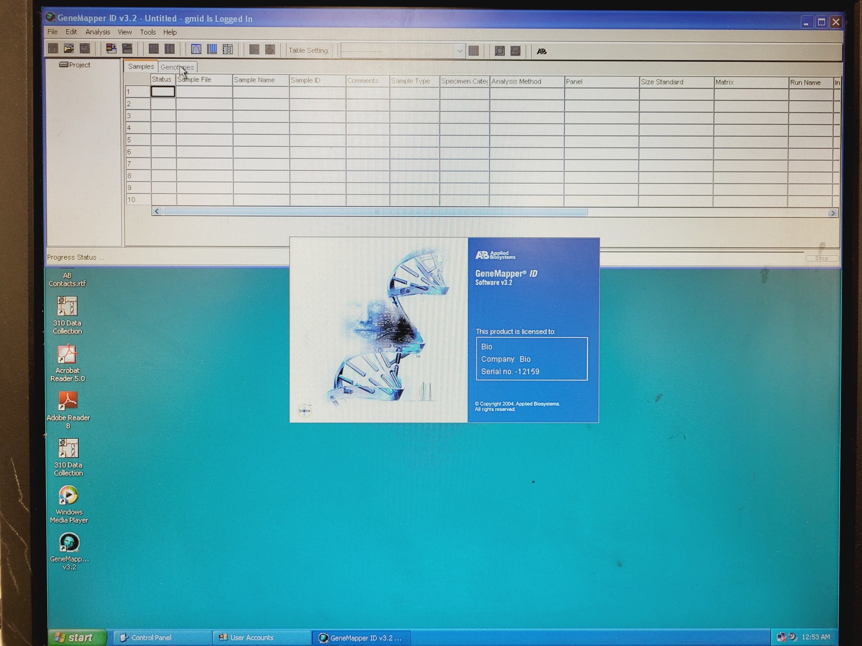 Image of Applied Biosystems ABI Prism 310 Genetic Analysis System Lab