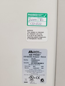 Thumbnail image of Applied Biosystems ABI Prism 310 Genetic Analysis System Lab