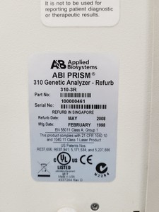 Thumbnail image of Applied Biosystems ABI Prism 310 Genetic Analysis System Lab