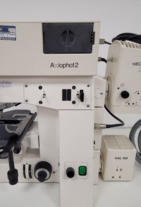Thumbnail image of Carl Zeiss AxioPlan 2 Fluorescence Phase Contrast Microscope w/ 1 x Objective