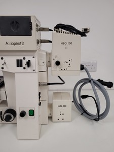 Thumbnail image of Carl Zeiss AxioPlan 2 Fluorescence Phase Contrast Microscope w/ 1 x Objective
