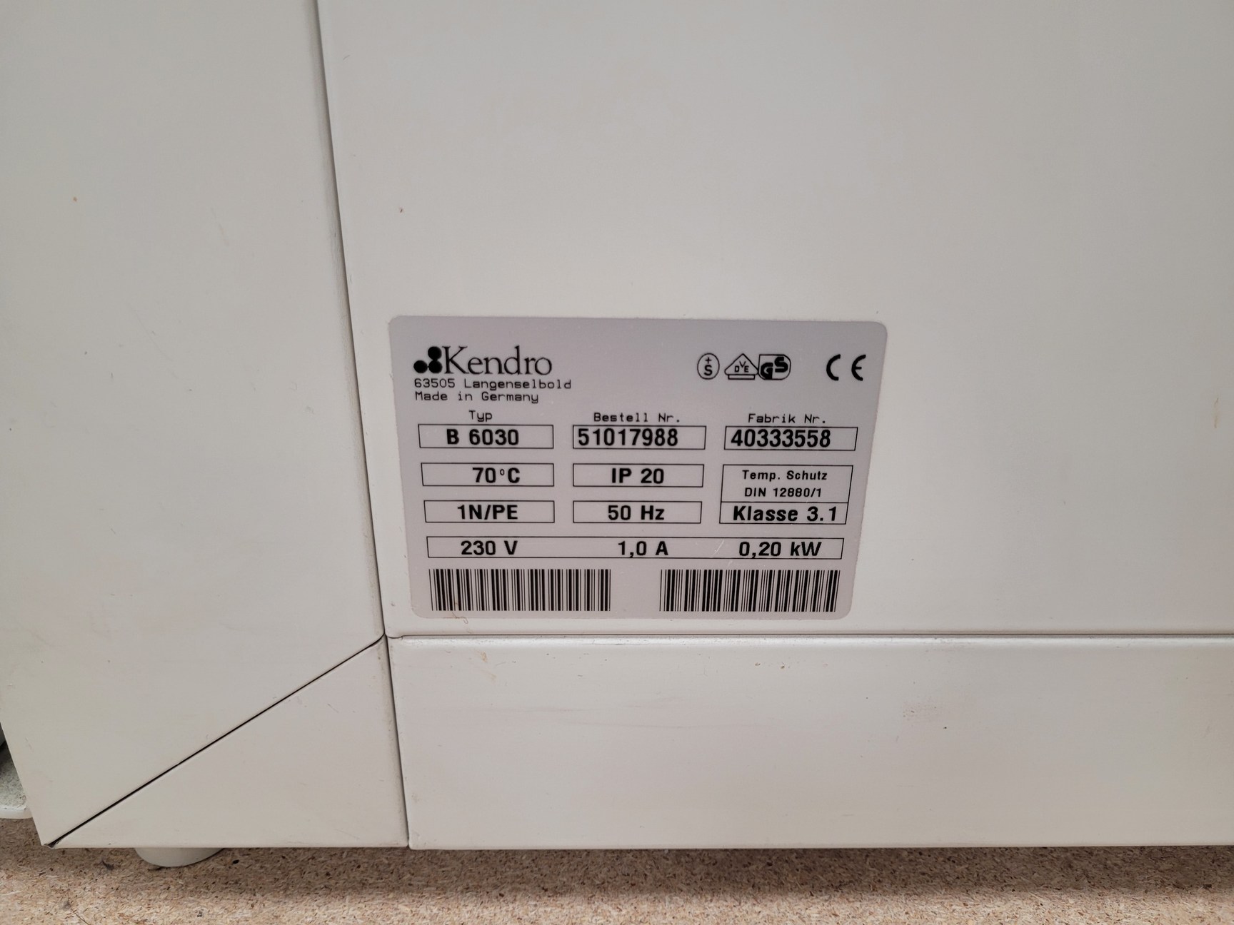 Image of Thermo Heraeus T 6030 Benchtop Heating Drying Laboratory Oven Lab