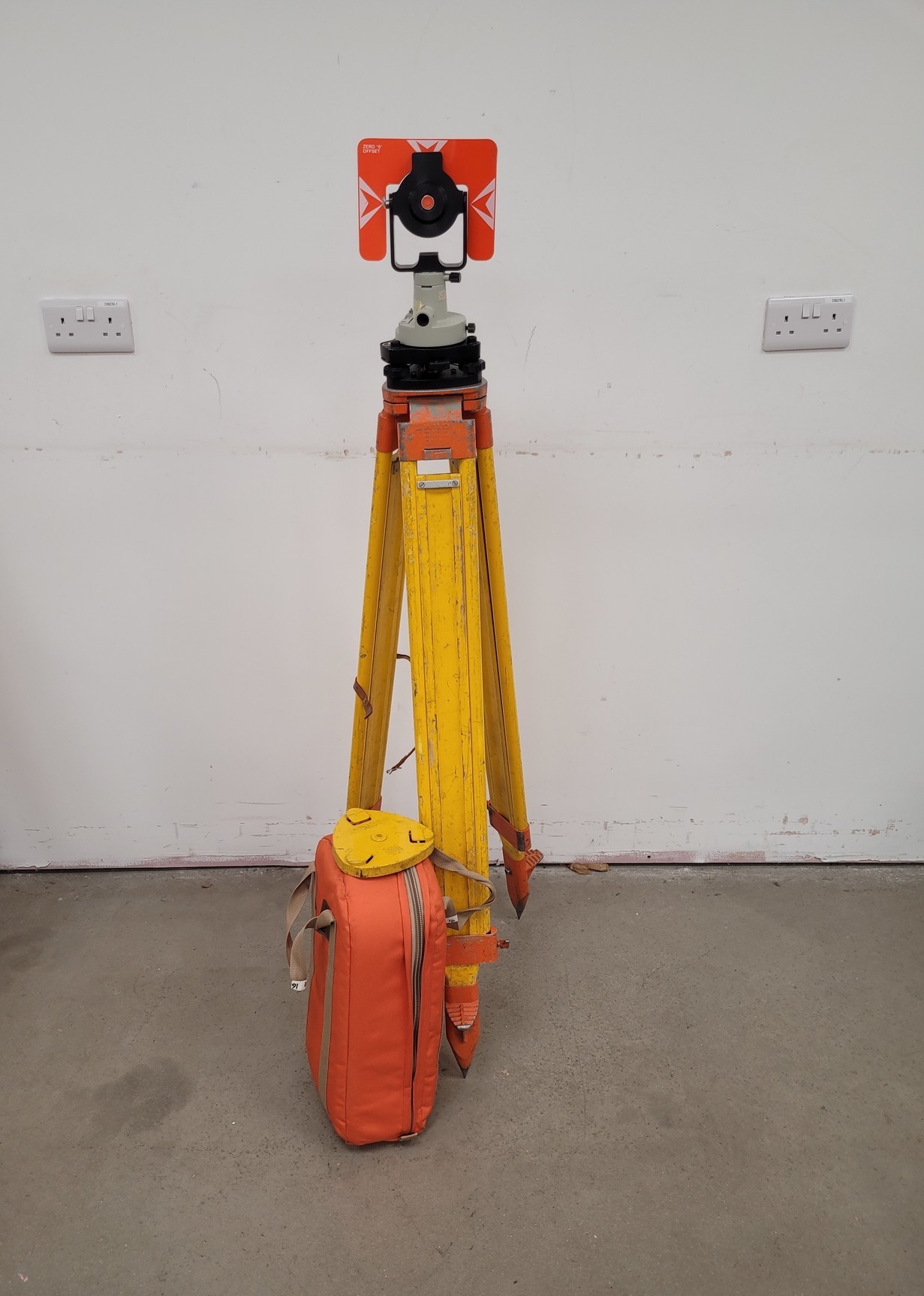 Image of Surveying Reflector Prism, Wild Heerbrugg Surveyor's Tripod & Seco Carry Case