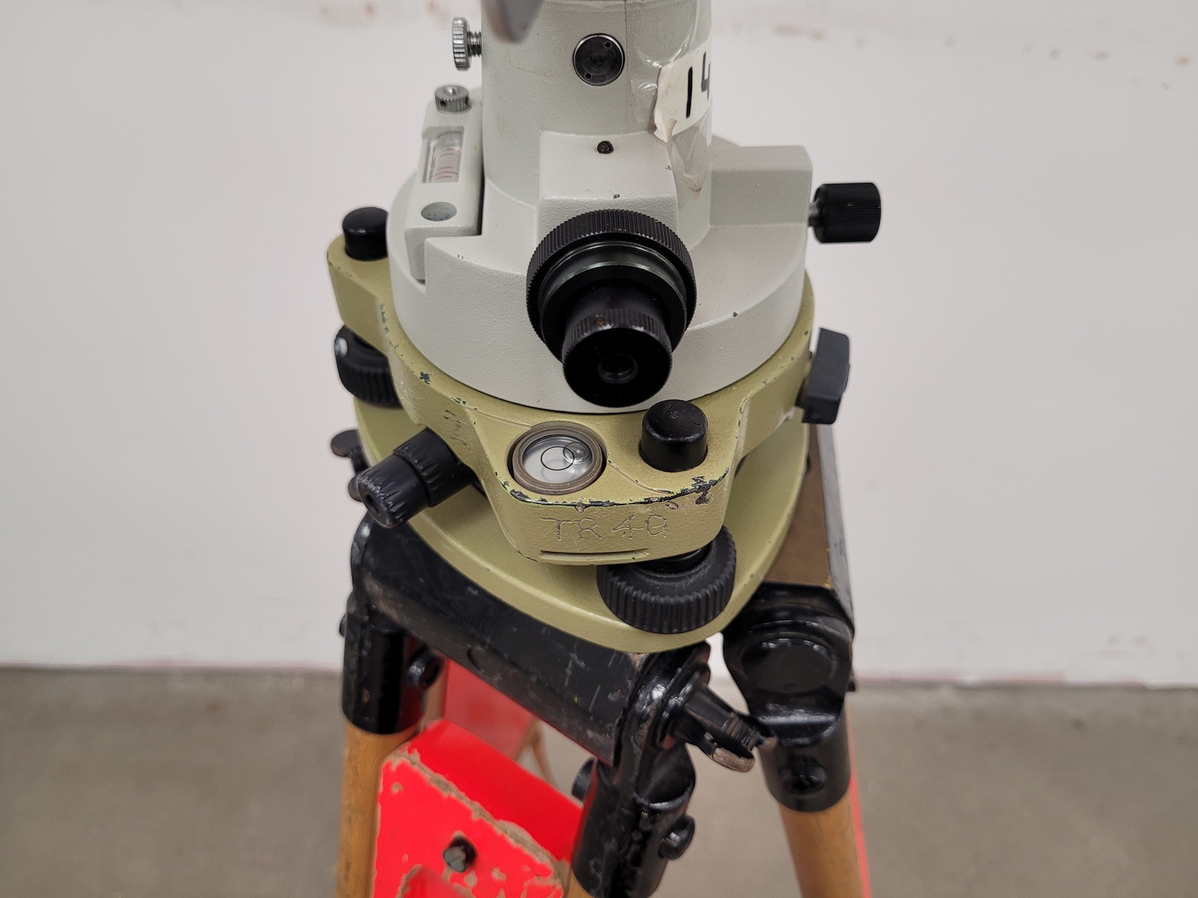 Image of Surveying Reflector Prism with Wooden Surveyor's Tripod & Carry Case