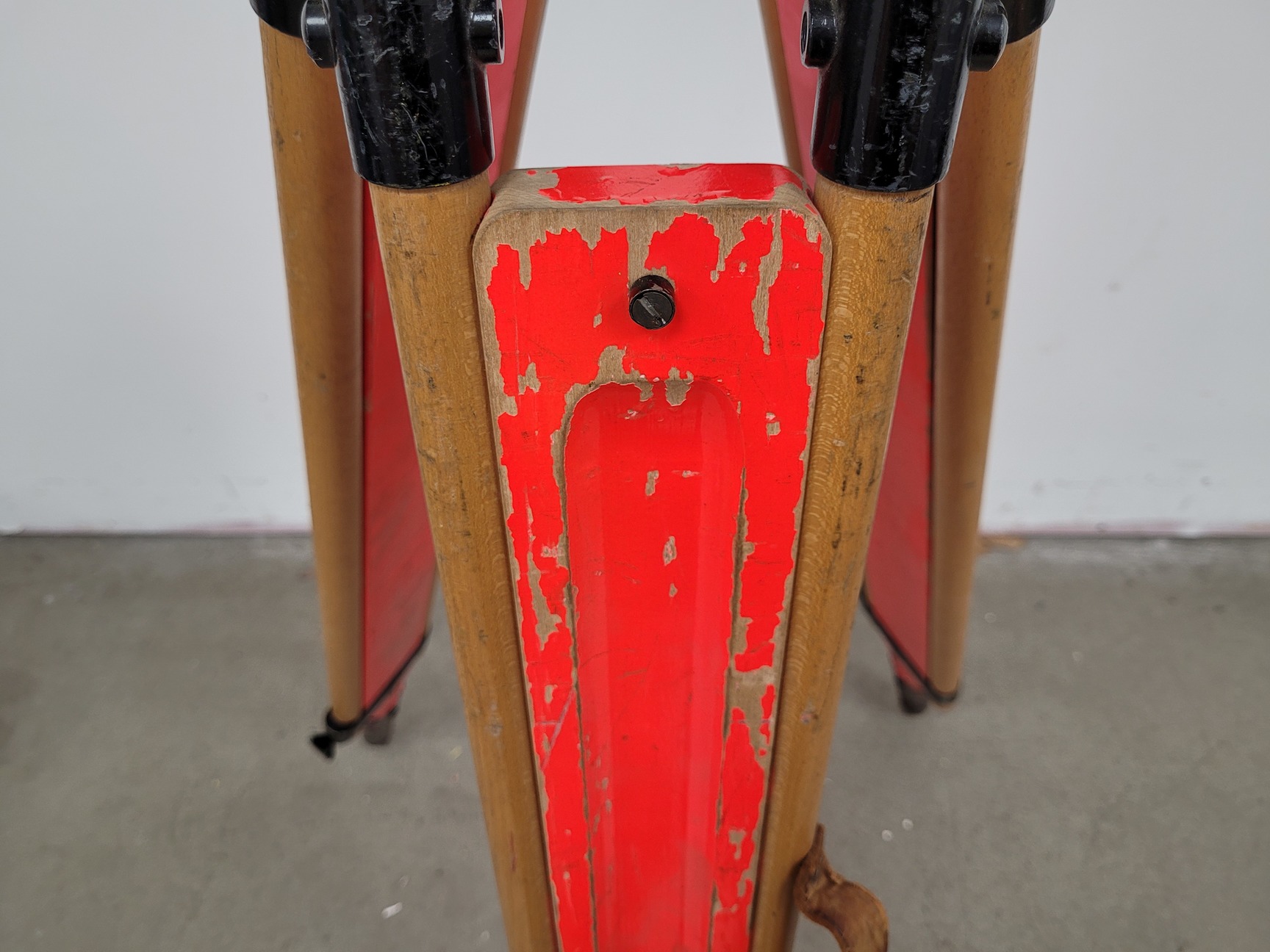 Image of Surveying Reflector Prism with Wooden Surveyor's Tripod & Carry Case