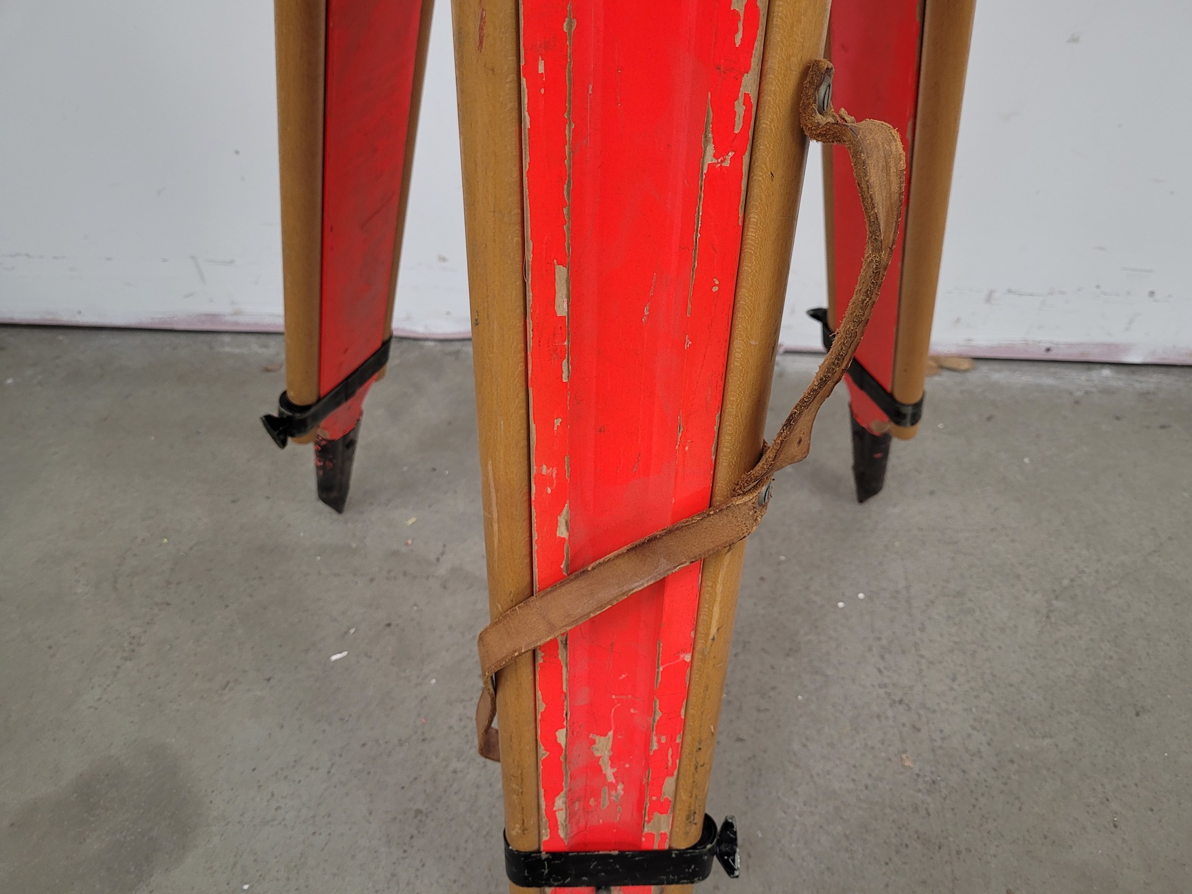 Image of Surveying Reflector Prism with Wooden Surveyor's Tripod & Carry Case